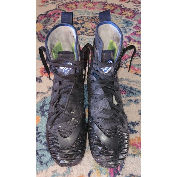 *RARE* Nike Force Savage Elite Lineman Football Cleats Black/Black SIZE 8 GUC main image 9
